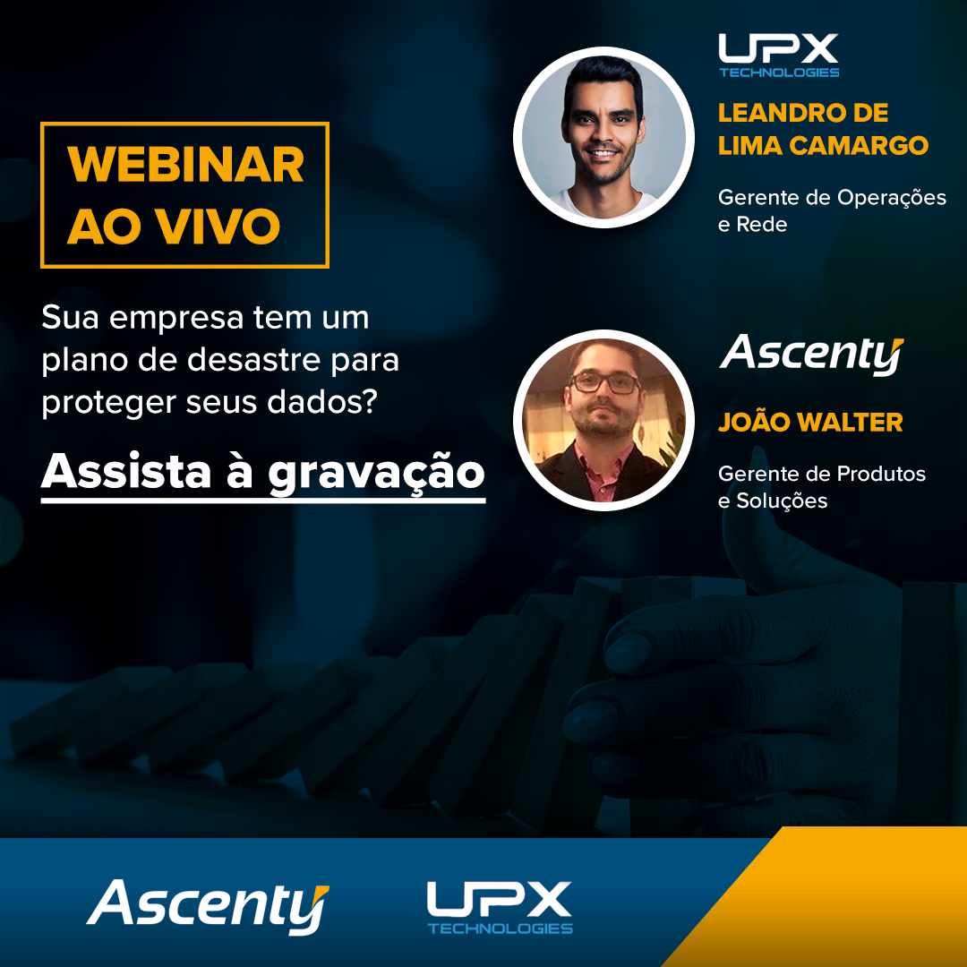 Webinar - Plano de desastres